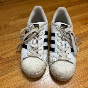 Adidas White and Black Sneakers Size 6